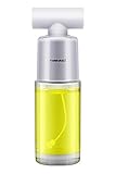 AMINNO Olive Oil and Vinegar Sprayer for Air Fryer Cooking BBQ and Salad, Glass Bottle, Air Pressure Clog-Free (White)