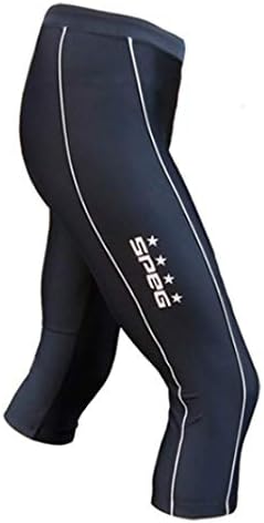 Dynamiq Womens UK Size 6 8 Black 3/4 Length Lycra Blend Cycle Tights with Coolmax Pad