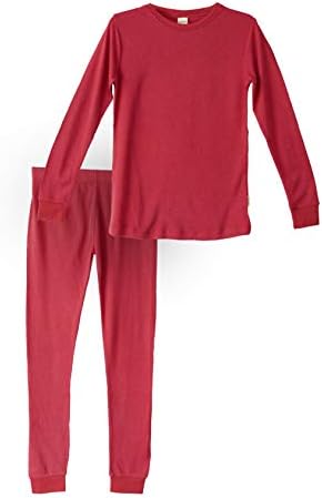 Habit Rags Best Organic Bamboo Cotton Long John Thermal Pajama Set for Big Boys, Girls, Toddlers and Kids Size 2 to 16