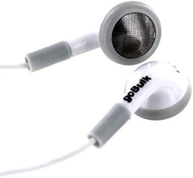 100 Quantity Pack - goBulk Stereo Earbuds (B2, Neodymium Speaker, Wipe-Cleanable)