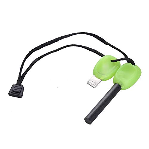 Rissetree Ferro Rod Survival Fire Starter Scraper Whistling Flint