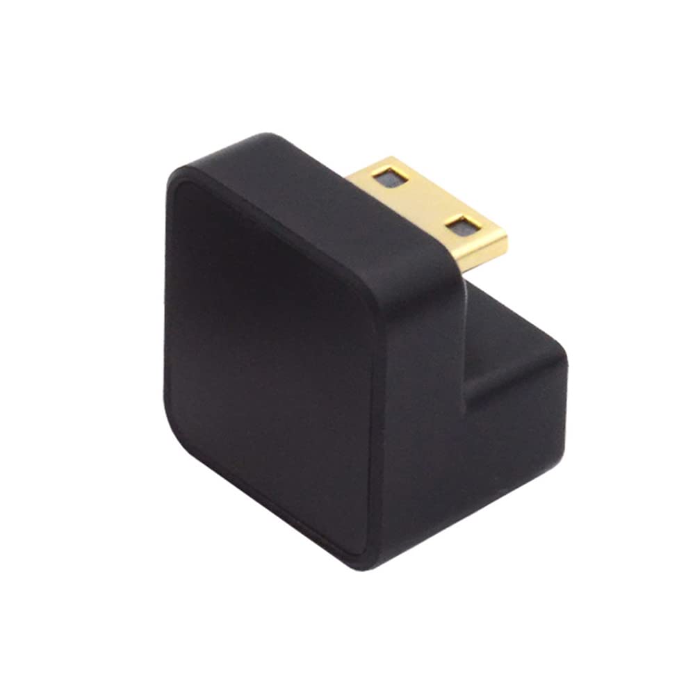NFHK 360 Degree Down Opposite U Shape Back Angled Mini HDMI 1.4 Male to HDMI Female Extension Adapter Converter