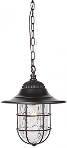 CraftmadeZ5821-OBG Fairmont Outdoor Ceiling Pendant Lighting, 1-Light, 100 Watts, Oiled Bronze Gilded (12" W x 14" H)