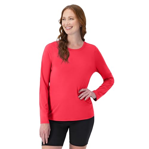 Hanes womens Sport Cool Dri Performance Long Sleeve T-shirt Shirt, Razzle Pink,…