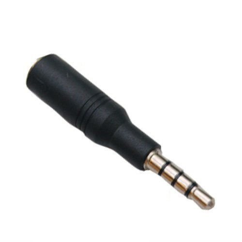 Josi Minea® Black 3.5mm Headphone Adapter 3 Ring Jack for Apple iPhone