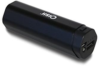 Oish 5000mAh Power Bank, Compact Portable Battery Charger for iPhone and Android Smartphones -Black