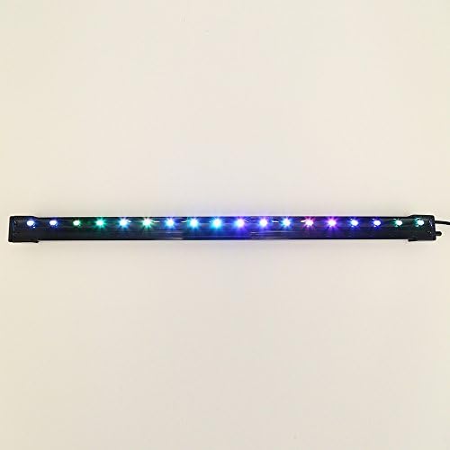 Glighone 18 LED Aquarium Fish Tank Light Air Bubble Lights Submersible Underwater Lamps Multi Colour Slow Flash 47 CM with UK Plug