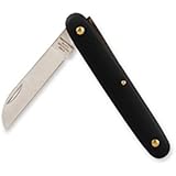 Black Opening Folding Pocket Utility Knife, floral stem or box cutter Straight Edge Blade, key ring by Royal Imports