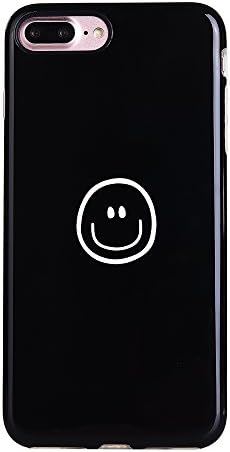 iPhone 8 plus case, iPhone 7 plus Case,KIMICO Cute Cartoon design[Shockproof][Supports Wireless Charging][Slim Fit] Glossy finish Printing Flexible TPU Gel Protective Cover (Smilez 7+)