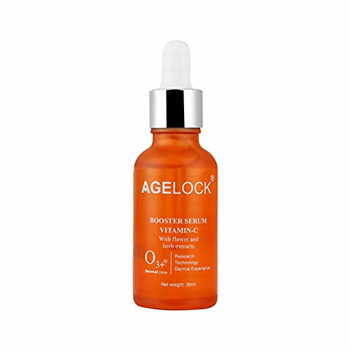 O3+ Agelock Vitamin C Booster Serum Facial Antioxidant for Sun Damage Repair & Even Skin Tone Enriched with Orange Peel, 30ml O3+ Agelock Vitamin C Booster Serum Facial Antioxidant for Sun Damage Repair & Even Skin Tone Enriched with Orange Peel, 30ml