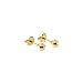 14k Yellow Gold Ball Stud Earrings, 3 Millimeters