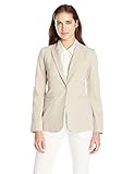Calvin Klein Women's One Button Jacket, Latte, 8
