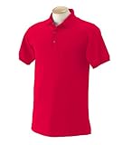 Gildan G890 5.6 oz. Ultra Blend 50/50 Jersey Polo with Pocket, Red, X-Large