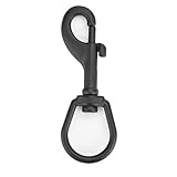 Vbestlife Scuba Diving Clips, Stainless Steel Swivel Eye Snap Hook Dive Single Ended Swivel Eye Bolt Hook Buckle Dog Clip Gear Equipment for Underwater Scuba Diving(Black - 100mm)