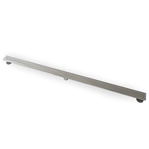 Neodrain 48 Inch Rectangular Linear Shower Drain with Quadrato Pattern