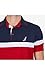 Nautica Men's Classic Short Sleeve Color Block Moisture Wicking Polo Shirt