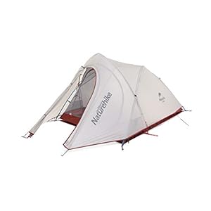 Naturehike 超軽量 キャンプ アウトドア 20Dチェック柄のナイロン PU防水4000mm 登山テント ツーリングテント 2人用 (グレー)