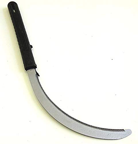 Solid Aim Tools, Tropical Serrated Grass Hook Cutter,Pure Steel Blade Light Wight, ldea for Removing Unwanted Vines and Weeds. Overall All in Length 14 inches.by Present Natural.