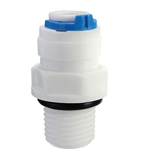 OKIl 1/4" Thread Male X 1/4" Push Fit Tube Quick Connecter RO Water Reverse Osmosis
