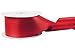 Laribbons 2 inch Wide Double Face Satin Ribbon - 25 Yard (252-Red)
