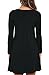 LILBETTER Women's Long Sleeve Casual Loose T-Shirt Dress (Black XL)