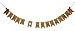 GOER Merry Christmas Burlap Banners Garlands with Ribbon Bows for Xmas Party Decoration Photo Prop