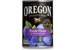 TAOINDUSTRY Oregon Whole Purple Plums in Heavy Syrup 15 oz (Pack of 1)