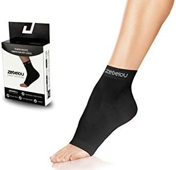 Plantar Fasciitis Foot Compression Sleeve with Arch & Ankle Support for Women & Men - Better Than Night Splint Socks, Insoles, Shoe, Inserts & Orthotics for Foot 1 Pair (Small)