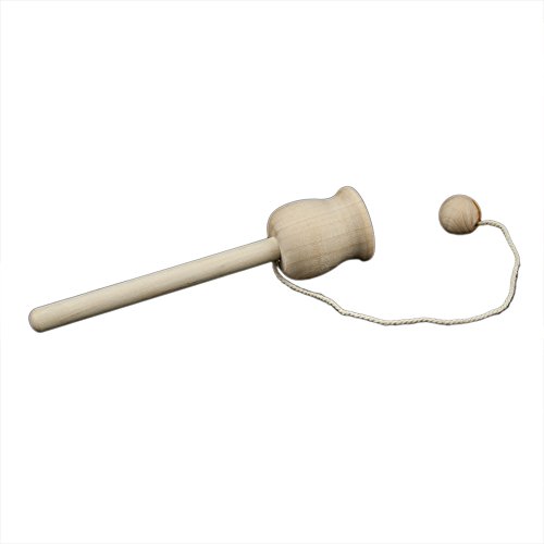 3 Piece Classic Cup & Ball Toss Toy Set - Handheld Unfinished Wood Cup and Ball Toss Toy Game - Bag of 3