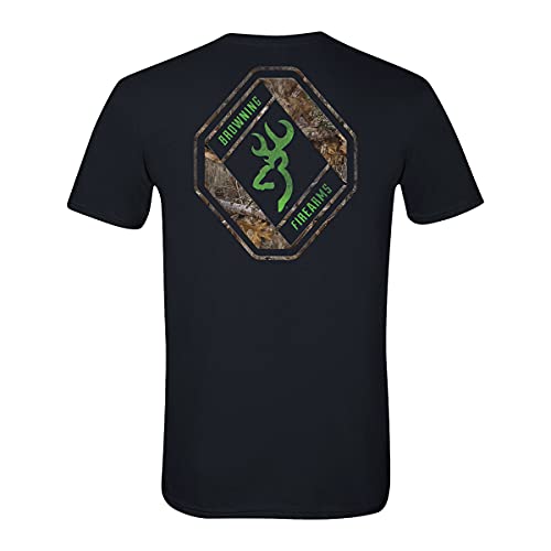 Browning mens Graphic T-shirt T Shirt, Realtree Edge Diamond