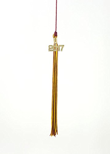 2017 MAROON / GOLD GRADUATION TASSEL - TASSEL DEPOT BRAND - MADE IN USA