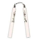 Playwell Foam Rubber Safety Training Nunchucks - All White Dragon Chain