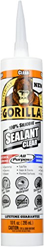 Gorilla 8050002 Clear 100Percentsilicone Sealant, 10 Oz., Clear