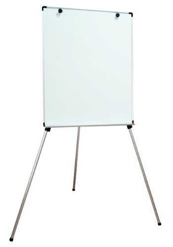 Large Adjustable Magnetic Lightweight Dry-Erase Flip Chart Presentation Whiteboard With Tripod Easel Legs, 28" x 35" Surface