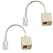 URBEST 2 Pcs RJ45 8P4C Plug to RJ11 6P4C Female M/F Telephone Ethernet Adapter (Beige)