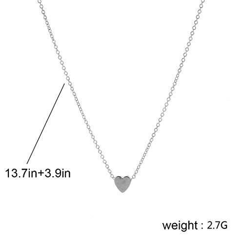 image for Shegirl Heart Choker Necklace Delicate Love Necklace Pendant Necklace 
