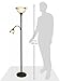 Normande Lighting JM1-884 100-Watt Incandescent Torchiere Floor Lamp with 40-Watt Side Reading Lamp, 71