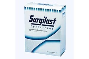 DERMA SCIENCES PRODUCTS Surgilast Latex-Free Tubular Elastic Dressing Retainer, Size 3, 9" x 25 yds. (Medium: Hand Arm, Leg and Foot) Part No. GL-LF2503 Qty 1