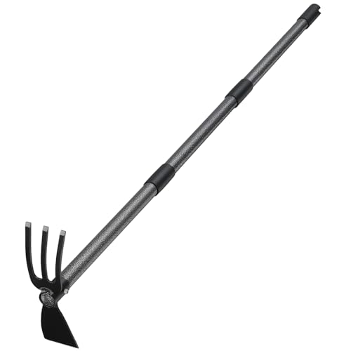 Hoe Garden Tool, 45 Inch Garden Hoe Long Handle for Weeding, Hoe Cultivator 2 in 1 Hand Garden Tools for Gardening Planting