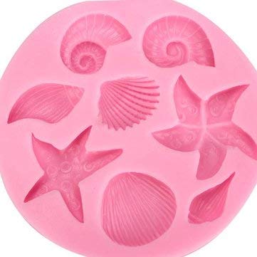 3D Silicone Sea Shells Starfish Sea Snail Fondant Cake Chocolate Mold Mould Cake Decoration - Bakeware & Accessories Fondant Pastry Moulds