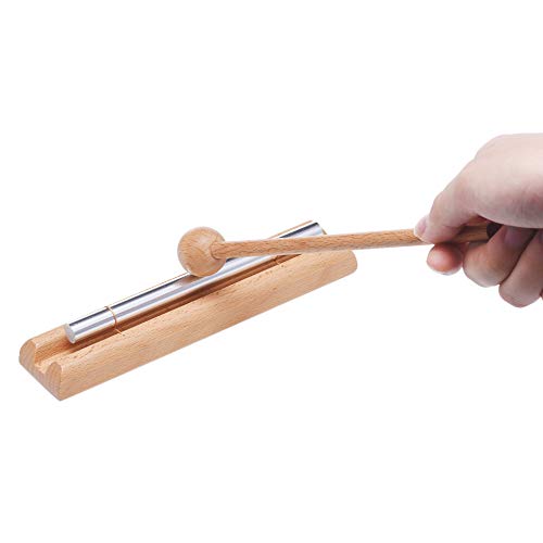 Solo Zenergy Chime for Teachers' Classroom Management, Meditation, Meeting, and Sound Therapy, Includes Wood Mallet