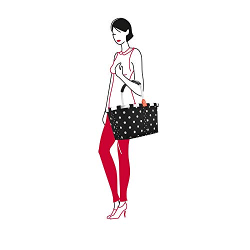 reisenthel Carrybag Fabric Picnic Tote, Sturdy Lightweight Basket for Shopping and Storage, Mixed Dots