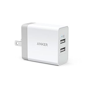 Anker 24W 2ポート USB急速充電器 【iPhone&Android対応 / 折畳式プラグ搭載】 (ホワイト) A2021121