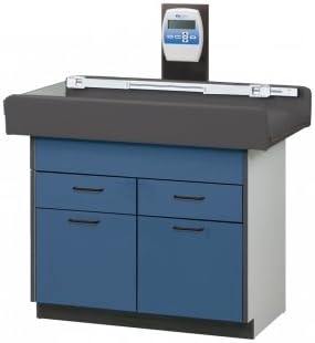 MSEC, Pediatric Scale/Treatment Table w/ 2 Drawers & 2 Doors - Purple Gray