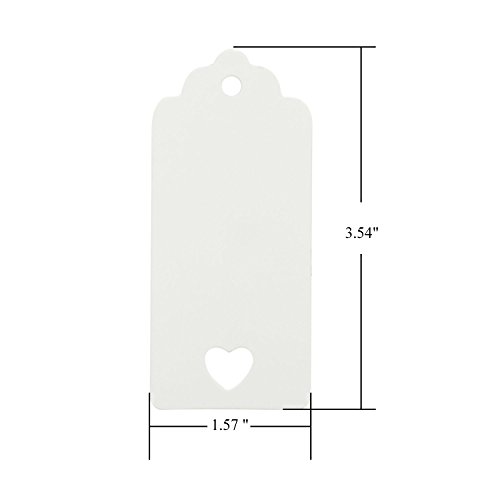 image for Makhry 100 Pcs Imported Rectangle Kraft Paper Bookmarks Gift Tags Wedd