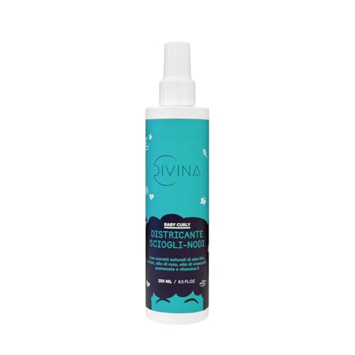 Baby Curly Baby Curly Unrinsed Detangling Spray with Afro and Curly Hair with Organic Aloe, Honey, Rose Oil, Grapeseed Oil (250ml)