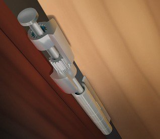 Door Saver III Residential Hinge Door Stop in Satin Nickel