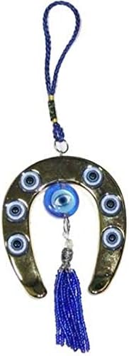 indoselection® Evil Eye Horse Shoe Hanging with Dragon Eye Feng Shui
