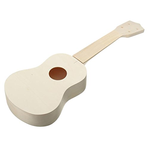 image for MonkeyJack DIY 21inch Basswood Soprano Ukulele Kits Handmade Unfinishe