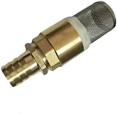 SUPERTOOL Brass Check Valve 1 Inch Spring Check Valve Non Return Pump Inlet Filter Foot Valve with 1" 22mm Hosetail (Pack of 1)